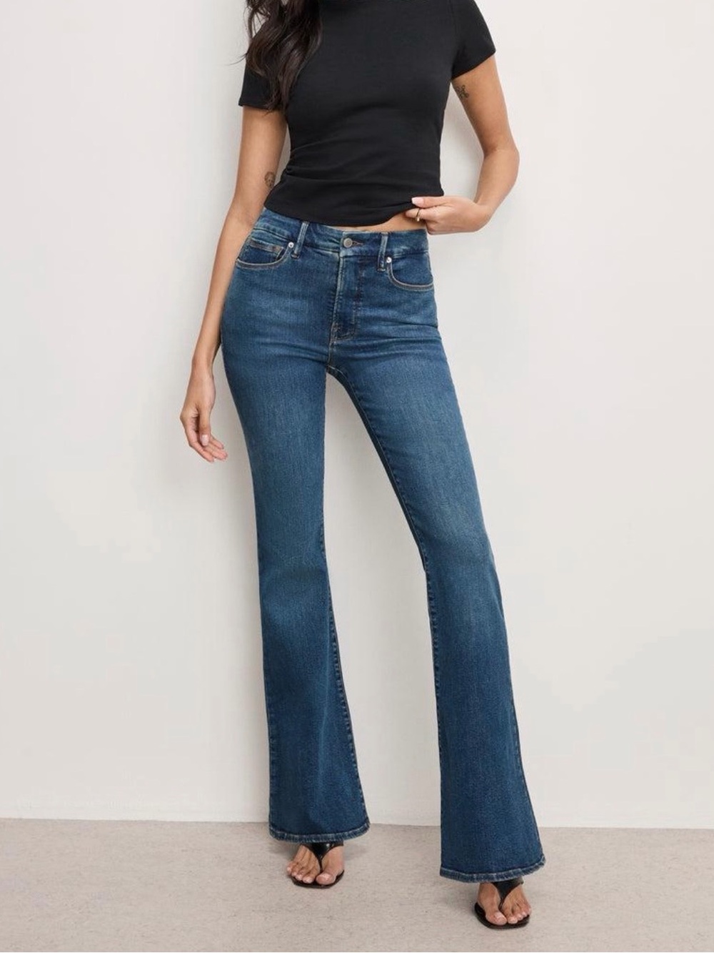 Good American Good Legs Flare Jeans Size 4/27 NWT
